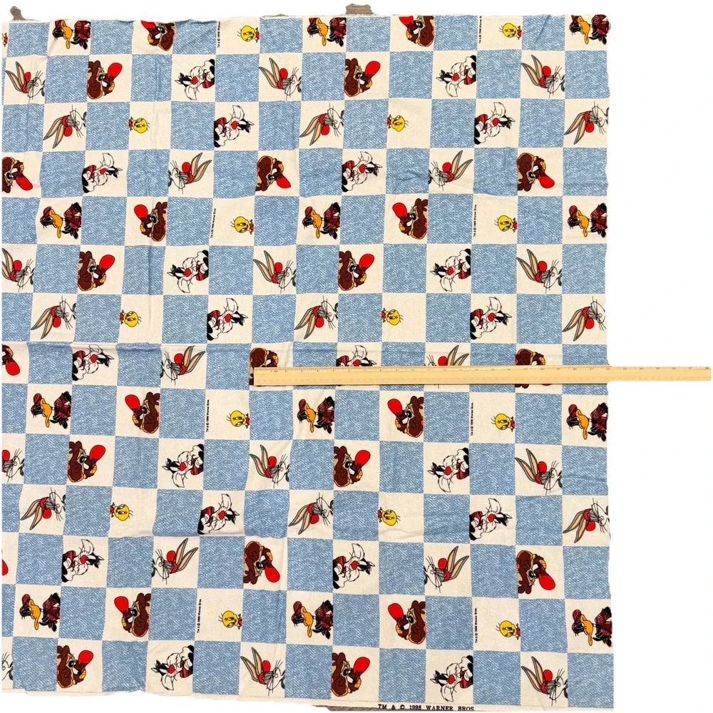 Warner Bros. Blue and White Looney Tunes Fleece Throw Blanket